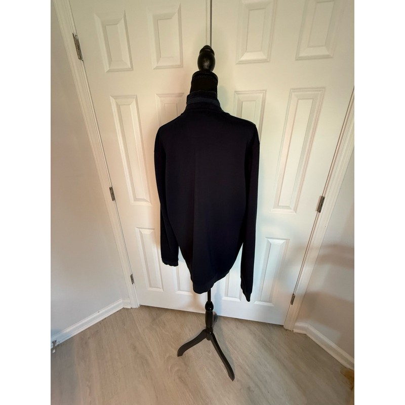 Ted Baker Navy Quarter Zip Pullover Sweater Lightweight Comfort Size Large Smart gallery
