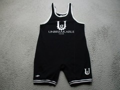 Matman Wrestling Singlet Mens XL Black Unbreakable Gear Logo Stretch Jersey