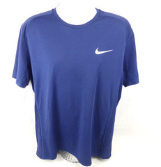 Nike Miler Dri-Fit Running Shirt XL Blue Vented Crew Wicking Breathable
