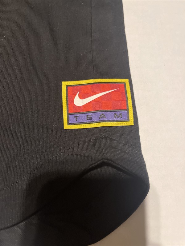 Nike Baseball Button Shirt Flames Championship Men's Sz L DV9642-010 Black red gallery