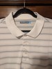 Roundtree & Yorke Performance Men's Sz 3XB Polo Style Shirt White Striped gallery