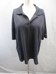 Nike Golf Size M Mens Black Short Sleeve Collared Buttons Activewear Polo 194