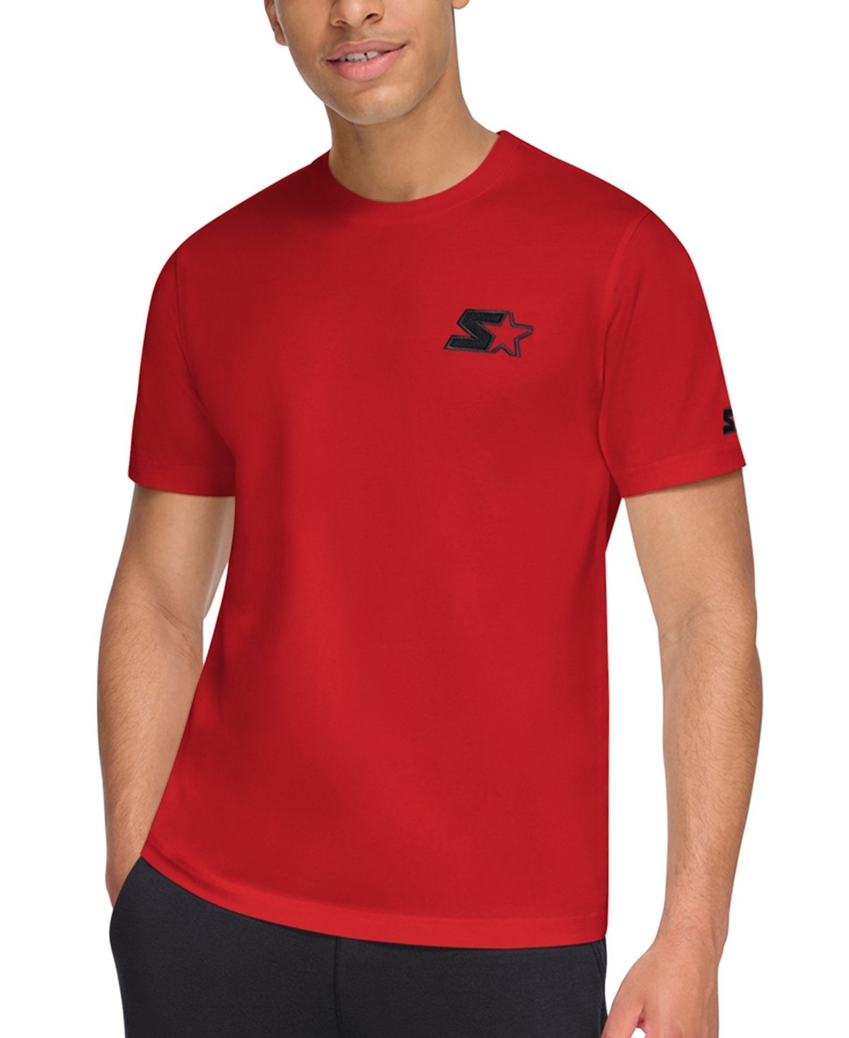 Starter Classic-Fit Embroidered Logo Graphic T-Shirt Mens XXL Red Pullover Style gallery