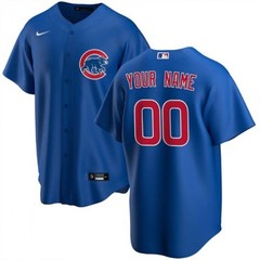 Custom Nike MLB Chicago Cubs Alternate CB Edition A.C. Full Stitched Blue Jersey