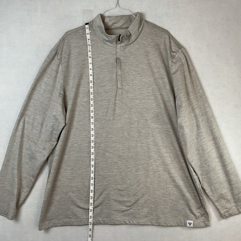 Maelreg 1/4 Zip Performance Pullover Mens 3XL Tan Khaki Long Sleeve Fleece Golf gallery