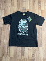 BAPE A Bathing Ape ABC Camo Big Ape Head By Bathing Ape Tee Black Teal L