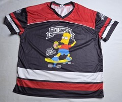 The Simpsons Graphic Bart 89 Simpson Soccer Jersey Men XL Y2K Skate Punk