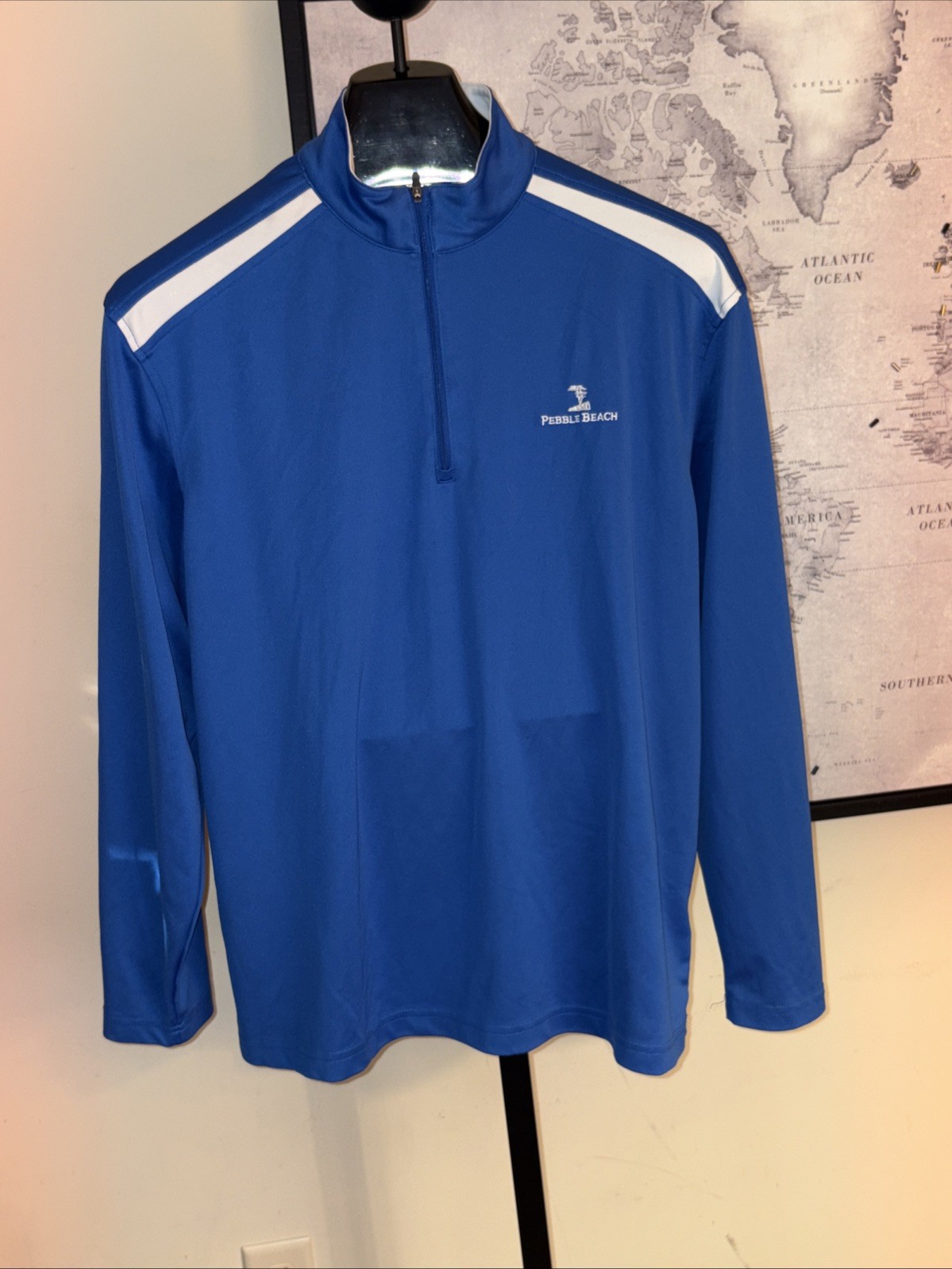 Men’s L Pebble Beach Performance 1/4 Zip Pullover Golf Wind Shirt gallery