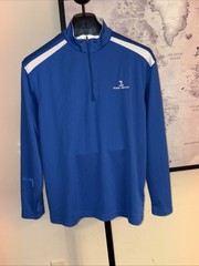 Men’s L Pebble Beach Performance 1/4 Zip Pullover Golf Wind Shirt