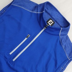 FootJoy Mens Performance Half Zip Mid Layer Golf Links Pullover Vest Size M Blue