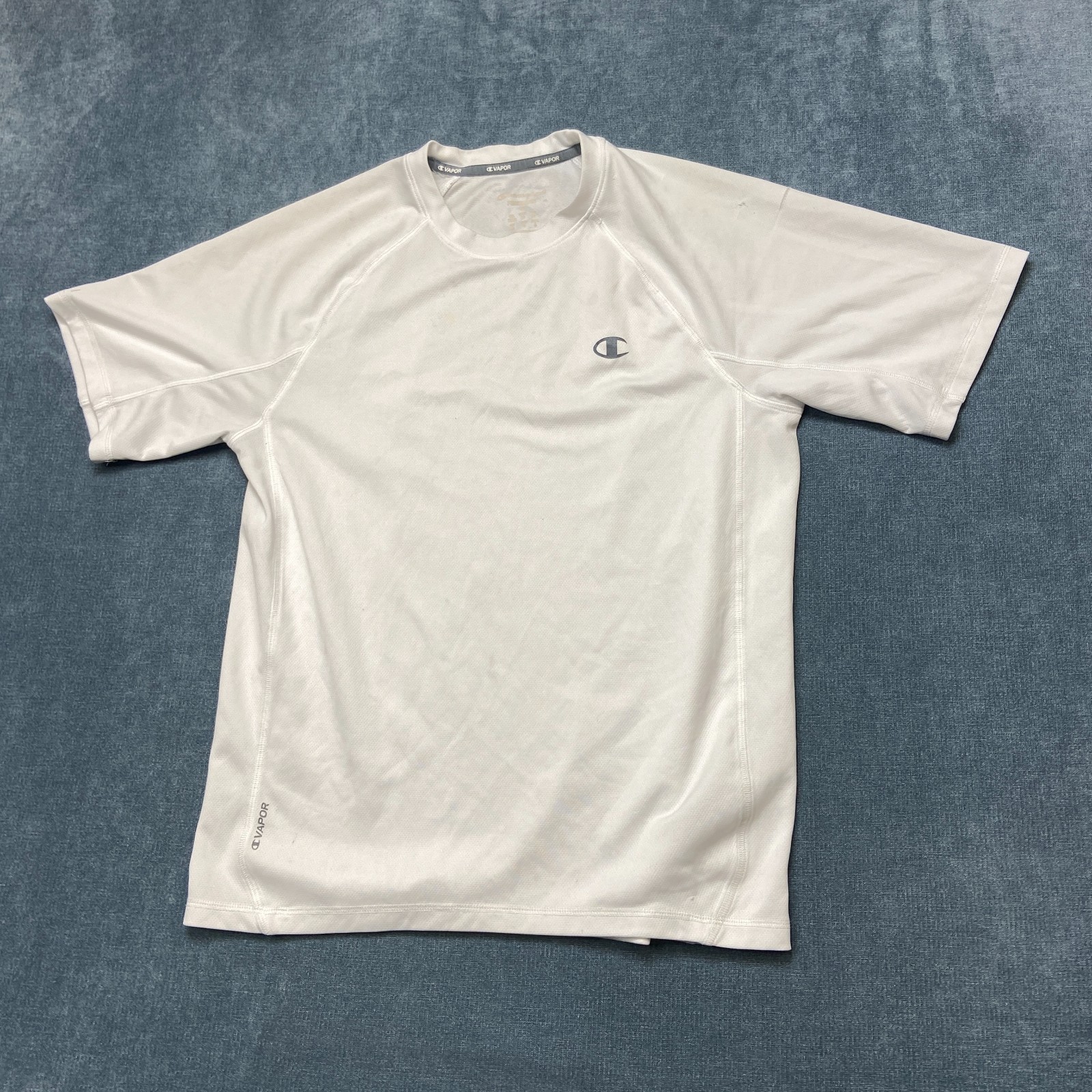 Champion Vapor T-Shirt Mens Medium White Performance Athletic Fit Raglan Sleeve gallery