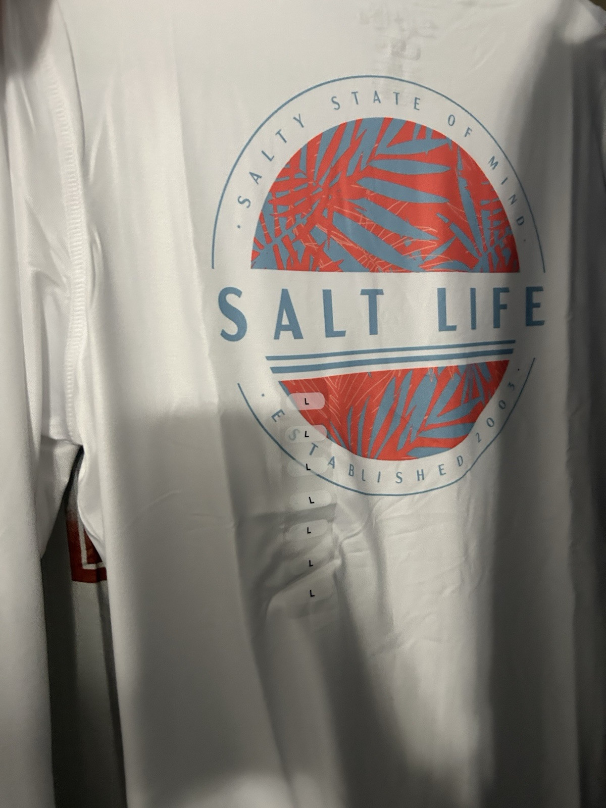 NWT Salt Life Medium SLX Uvapor LS Performance Fabric Shirt gallery
