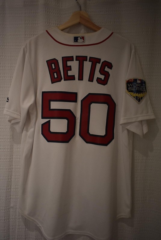 Boston Red Sox Mookie Betts #50 Majestic Cool Base Jersey White Men's Medium gallery