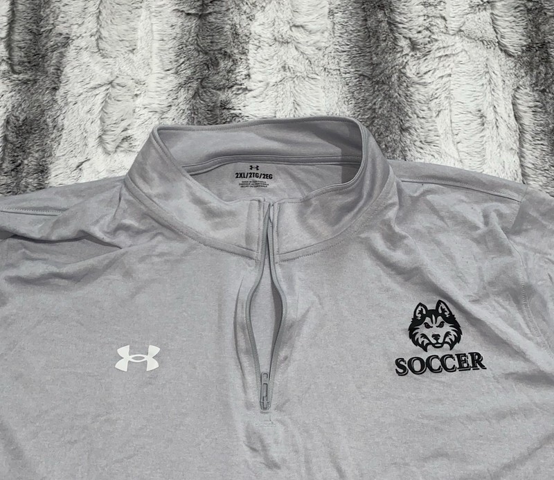 Under Armour Tech 2.0 1/2 Zip Pullover Men's 2XL Husky Soccer Gray FW24 Rare gallery