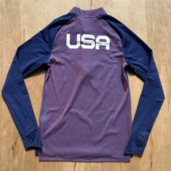 Nike 2021/2023 USA International Team Pro Elite Half Zip Jersey Sweatshirt Sz S