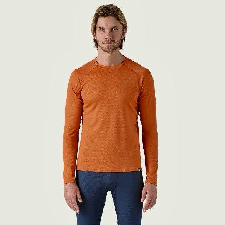 NEW Mens $89 PATAGONIA Capilene Midweight Crew Shirt/Baselayer Redtail Rust XXL gallery