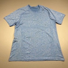 Lululemon Metal Vent Tech Shirt Mens Large Blue Heathered Short Sleeve Training