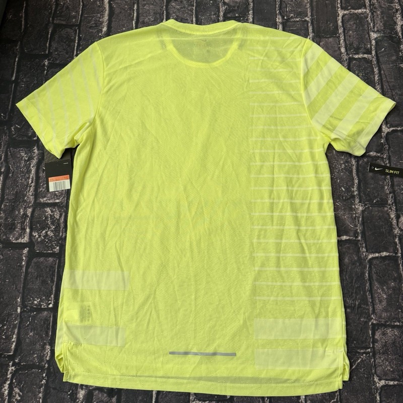 Nike Tech BV4687 Mens Slim Fit Running Reflective Large T Shirt Volt Green NEW gallery