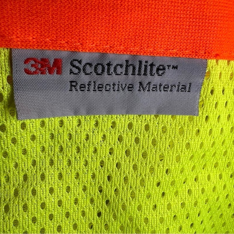 Body Guard Yellow & Orange Safety Vest w/ Reflective Strips. Size L/ XL gallery