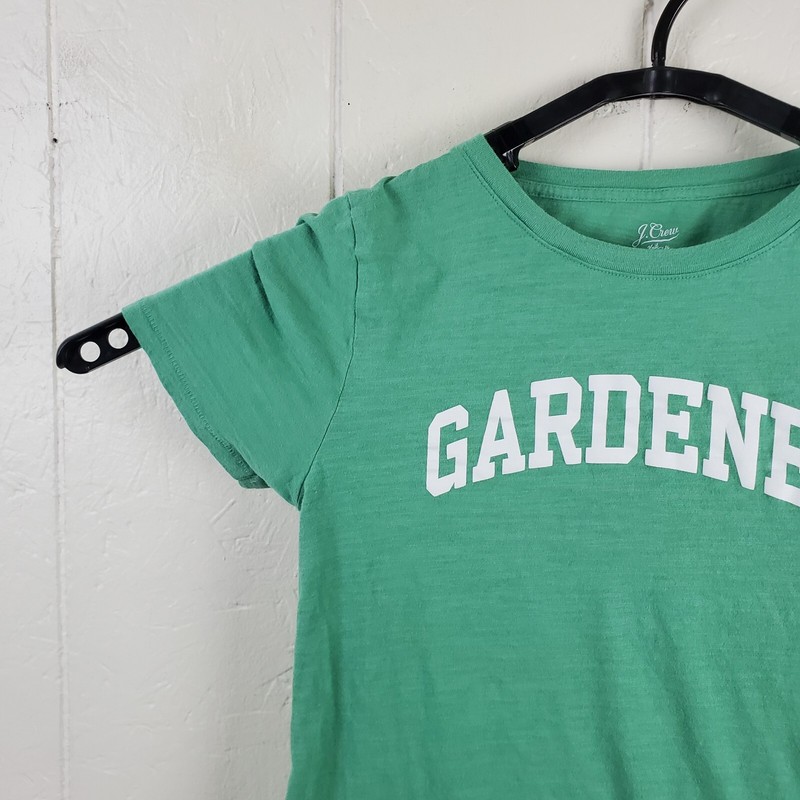 J.Crew Shirt Mens Small Green Crew Neck Short Sleeve Graphic Stretch Pullover gallery