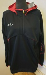Mens Umbro Geometra Hoodie Training Top 1/2 Zip Soft Shell Hoody UK S M £60 B30