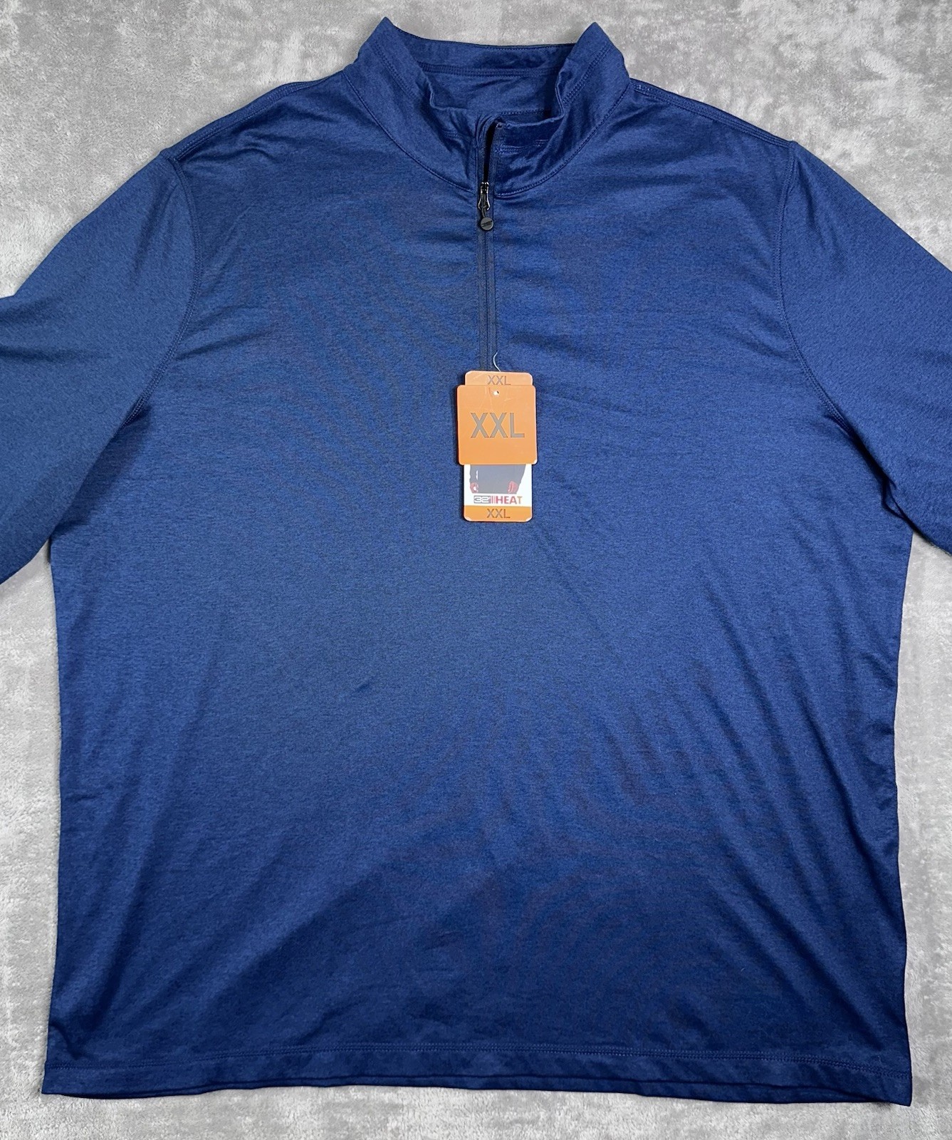32 Degrees Heat Men's 1/4 Quarter Zip Stretch Performance Pullover XXL 2XL BLUE gallery