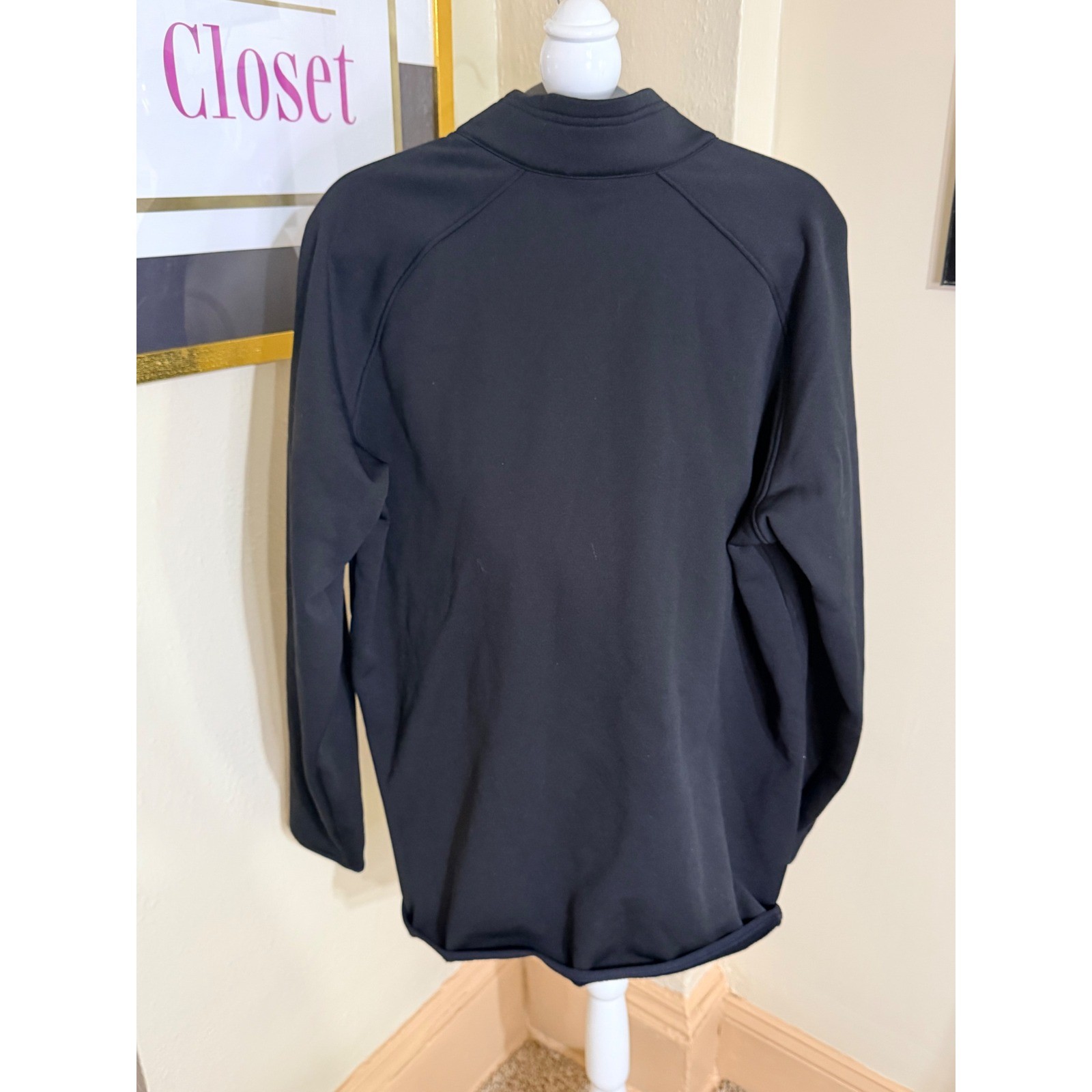 Eddie Bauer First Ascent Mens Outpace Flex Fleece Half Zip Pullover Black XL NEW gallery