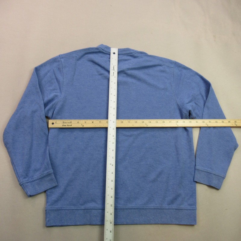MIZZEN+MAIN Men's Large Blue Performance Long Sleeve Crew Neck Top Activewear gallery