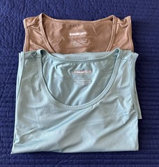 MAGCOMSEN Men’s UPF 50+ Tank Medium 2 pk Green Gray & Khaki/Tan (EUC)