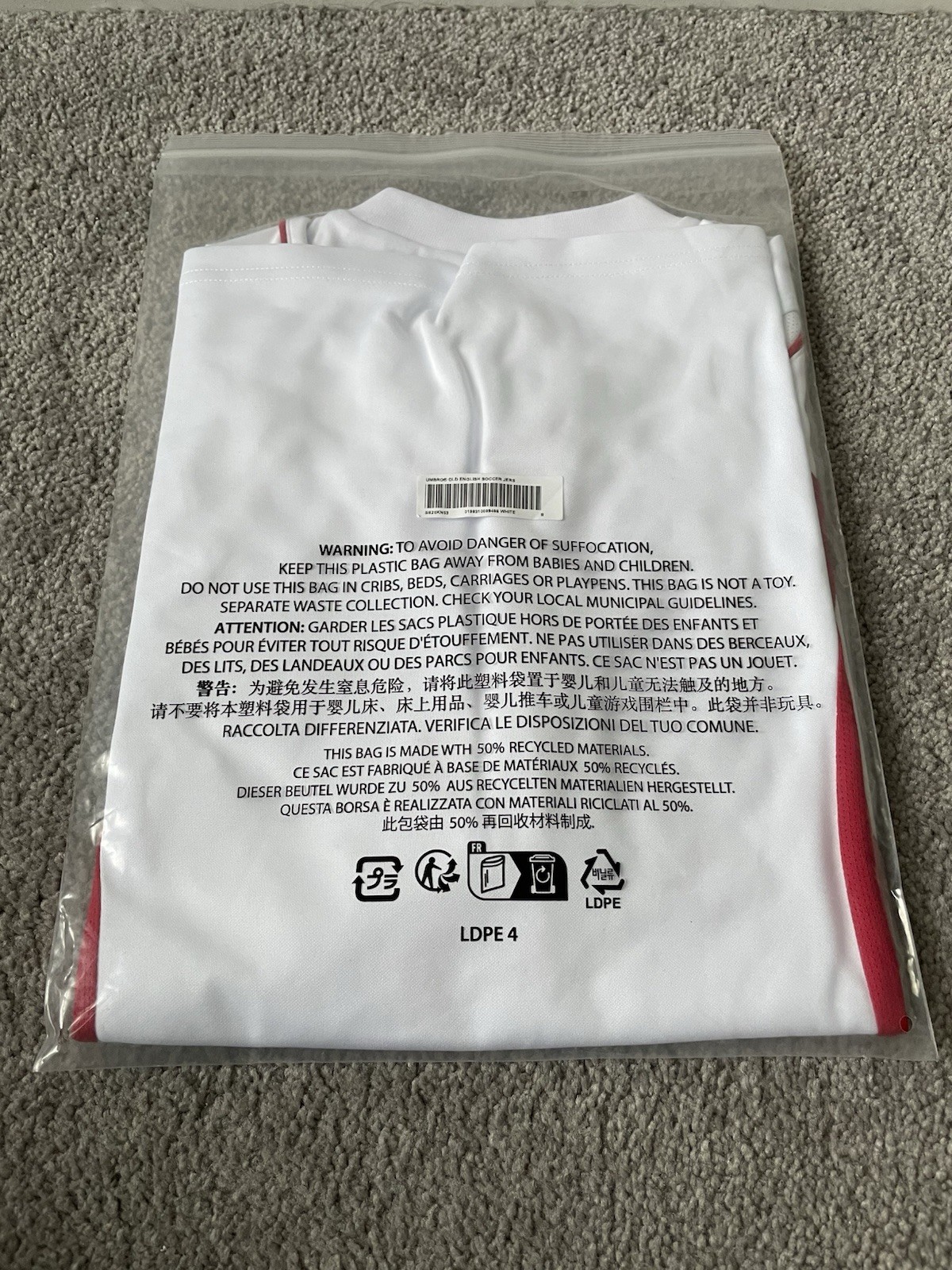 Supreme Umbro Old English Soccer Jersey White Small gallery