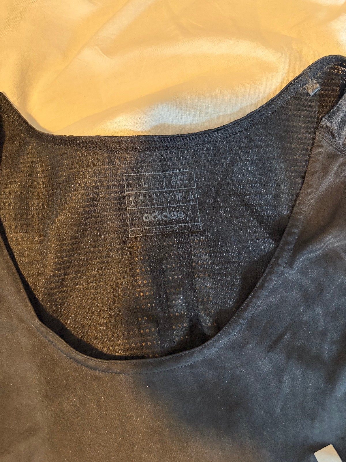 Black Mens Adidas Own The Run Running Vest Singlet Breathable Reflective Size L gallery