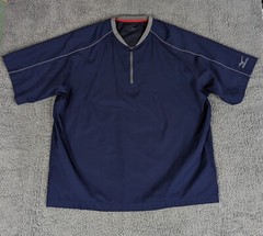 Mizuno Performance Mens 1/4 Zip Pullover Shirt L Large Batting Jacket Front Top