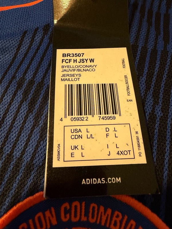 Adidas Colombia FCF Home Soccer Jersey Size L gallery