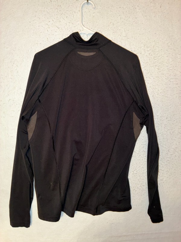 REI Pullover 1/4 Zip Long Sleeve Men's L Hiking/Walking Chest Pocket Mesh Black gallery