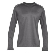UNDER ARMOUR UA MEN’S LIGHTER LONGER LONG SLEEVE CREW NECK SHIRT CHARCOAL XL
