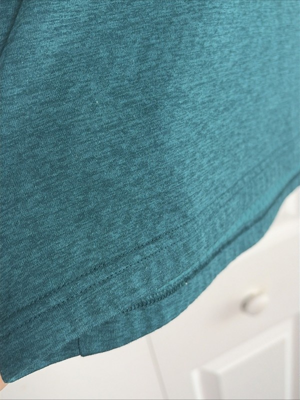 LL Bean Airlight 1/4 Zip Pullover Size L Teal Hiking Performance Slightly Fitted gallery