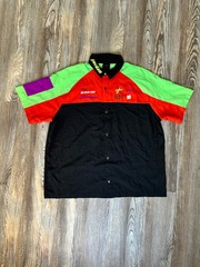 Jordan Collar Button Down Dri fit Shirt Men’s Size XL Black Orange Green Purple