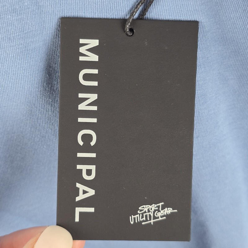 $74 Municipal XL Enduro Stretch Half Zip Denim Long Sleeve Fall Athleisure NWT gallery