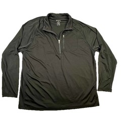 Round Tree & York Pullover Mens XL Black 1/4 Zip Long Sleeve Athletic Top