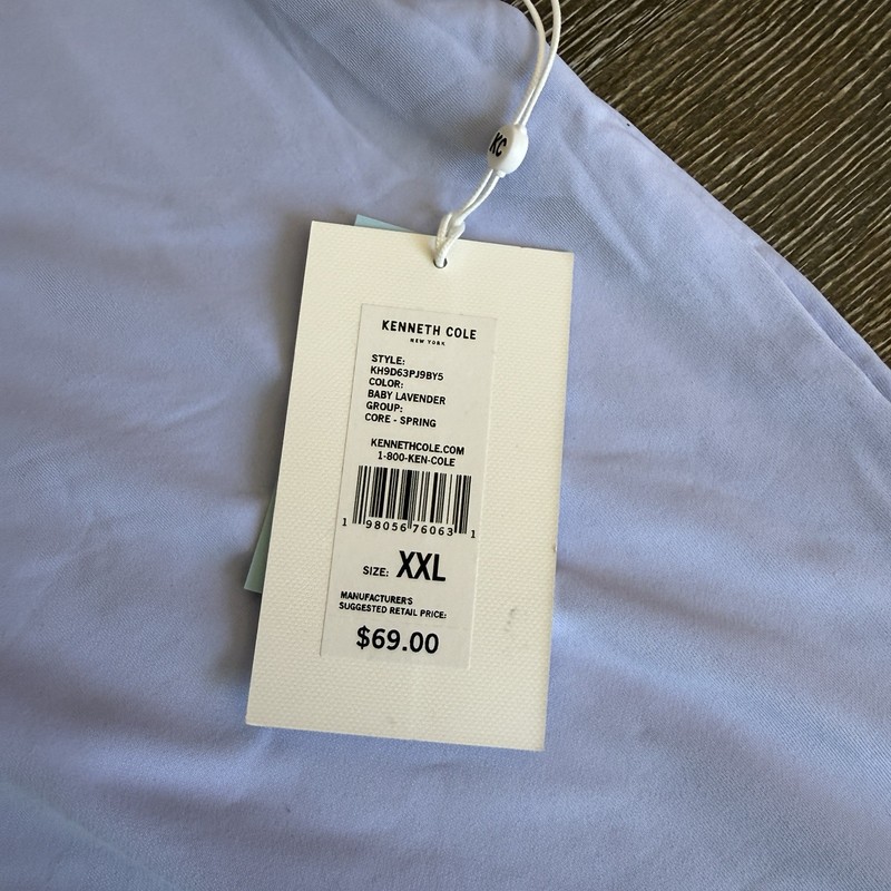 Kenneth Cole Golf 1/4 Zip Pullover Mens 2XL Lavender Stretch Wicking Performance gallery