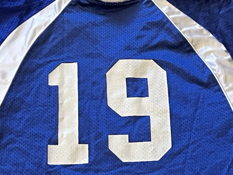 Teamwork Athletic Blue Mens Large Shamrocks #19 Mesh Lacrosse Practice Jersey gallery
