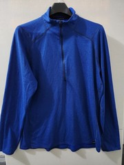 Patagonia Shirt Mens XL Blu Capilene 3 Midweight 1/2 Zip Pullover Outdoor Hiking