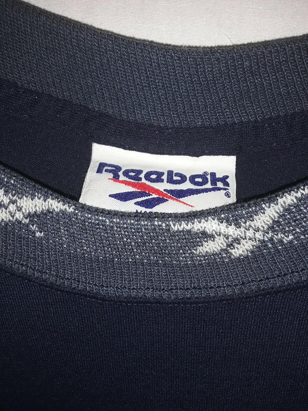 Vintage 90s Reebok Hydro Move Men's Medium T-shirt Navy Blue Made In USA Logo gallery