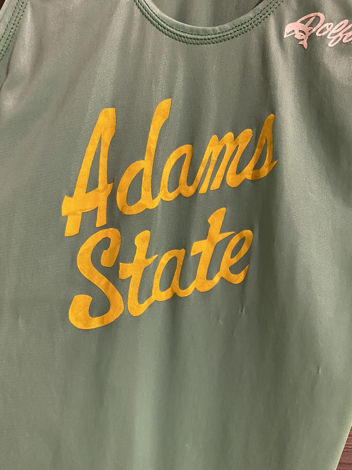 Adams State Xc Track Team Issued Singlet Vintage Marathon Running Dolfin 70s gallery