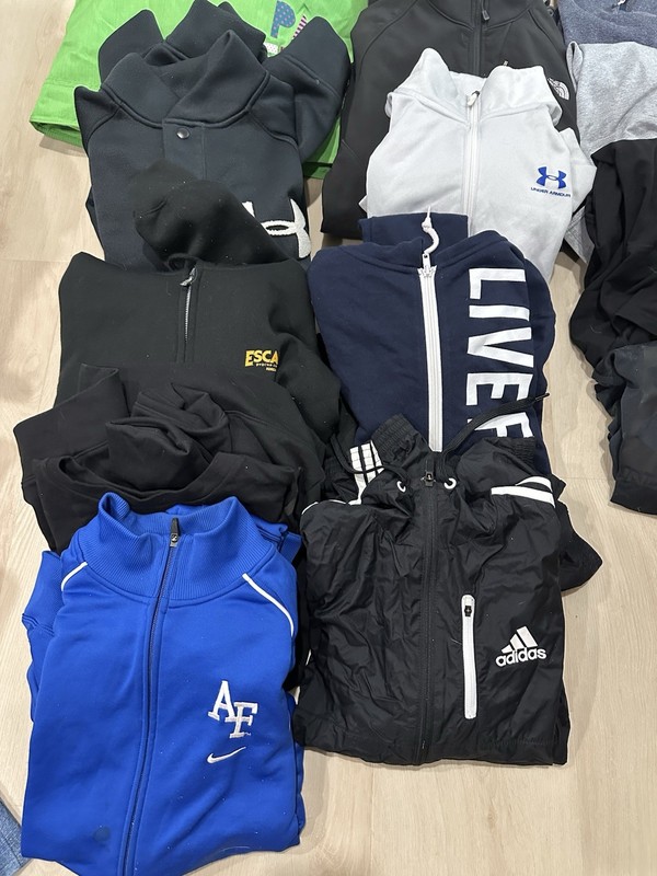 Lot of 20 NIKE Under Armour Adidas Men's Women's Athletic Bundle Jackets Pants gallery