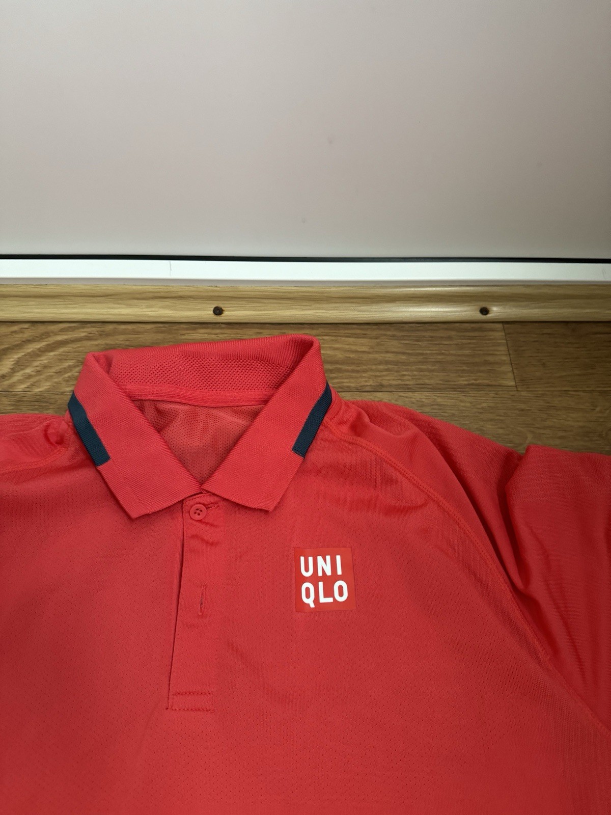 UNIQLO x Roger Federer RF 2021 French Open Dry-EX Red Tennis Polo Shirt US L gallery