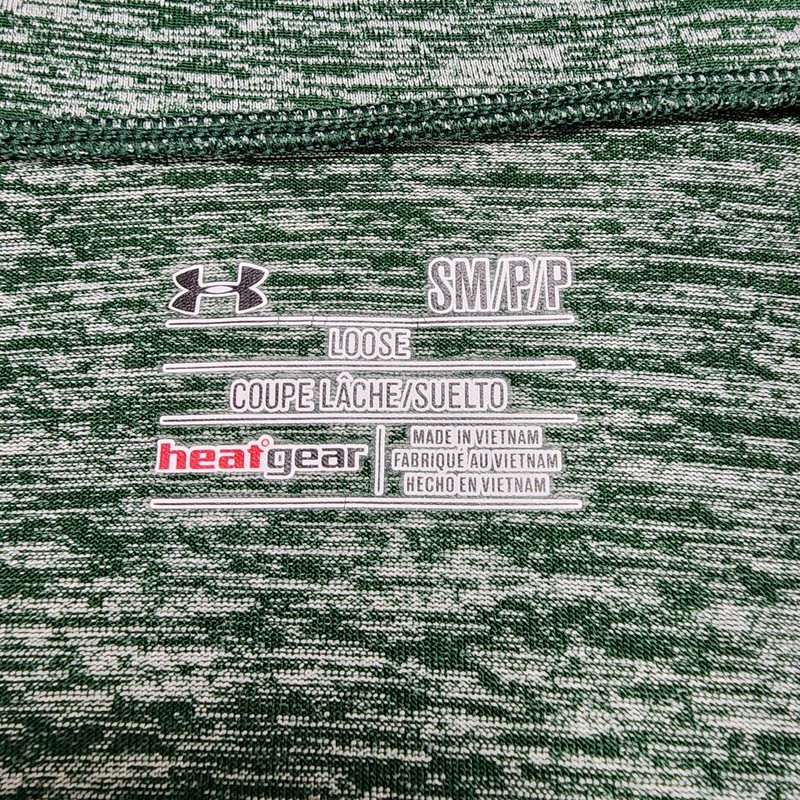 Under Armour Pullover Mens Small Green Heathered 1/4 Zip Heat Gear Loose Active gallery