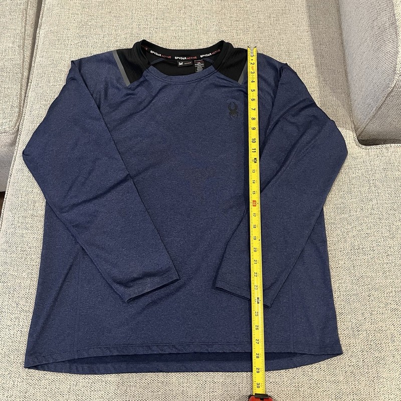 Spyder Active Performance T-Shirt Navy Blue L/G Long Sleeve Crew Neck SMP100U gallery