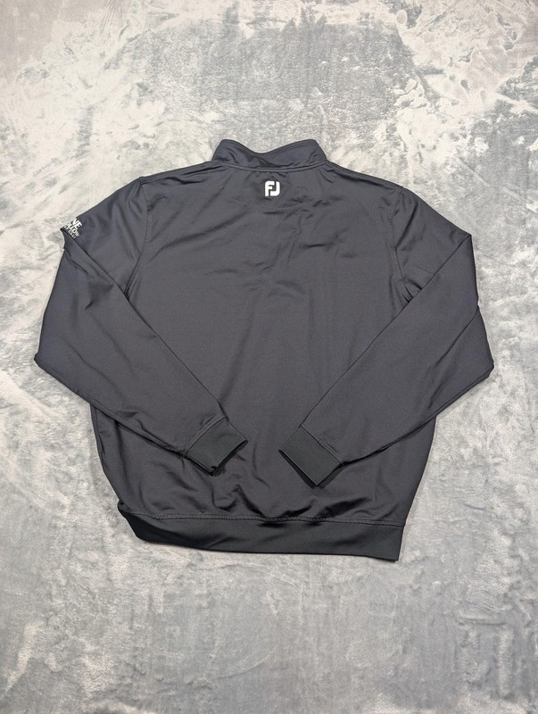 FootJoy Pullover Mens Large Black Pine Hollow Golf Club Half Zip Performance gallery