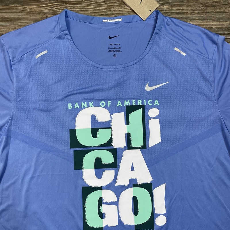 Nike Men's Dri-FIT Rise 365 Chicago Marathon Short Sleeve Running T-Shirt XL NWT gallery